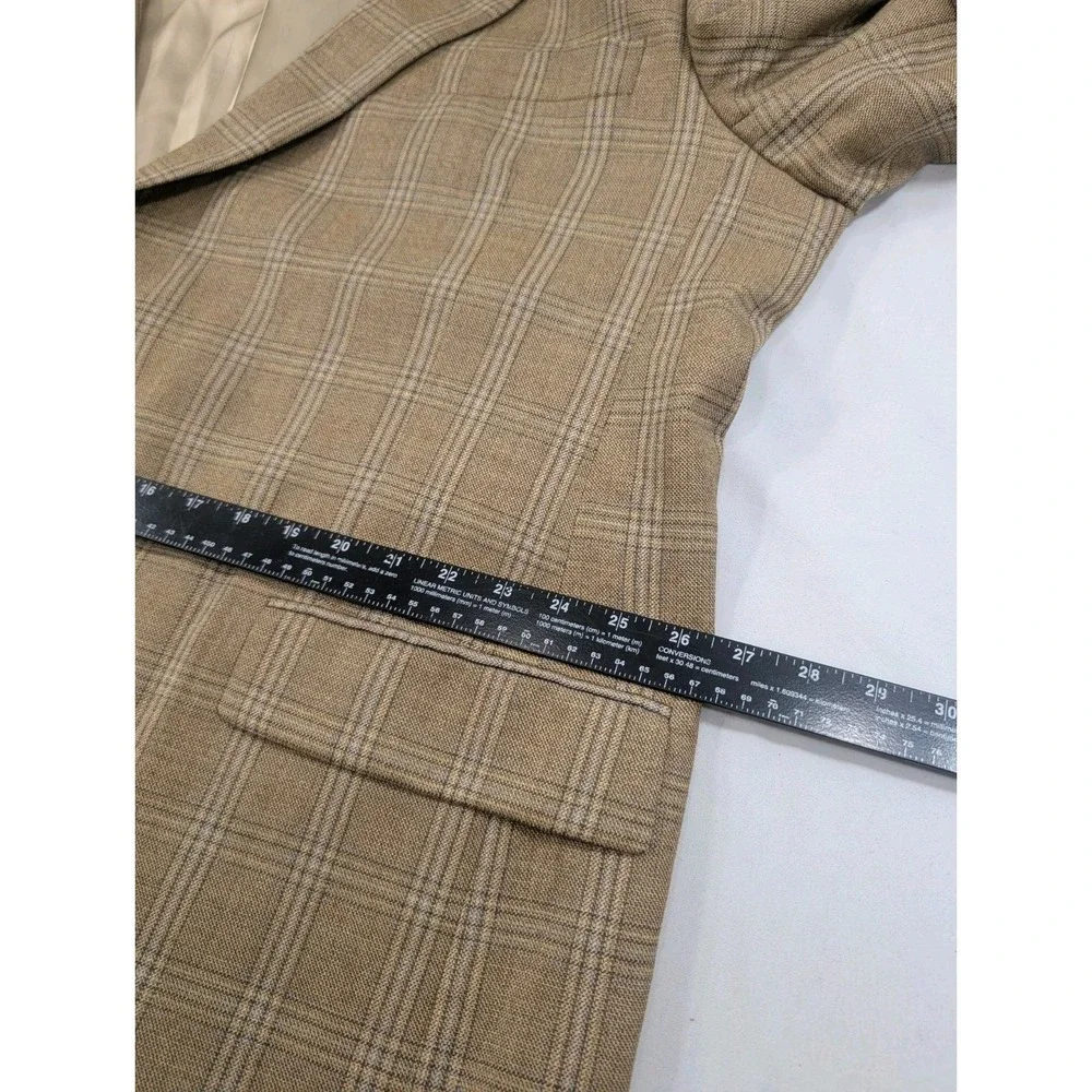 Hart Schaffner Marx Big Long Wool  Blazer Suit Jacket Glenn Check 50PTL  56